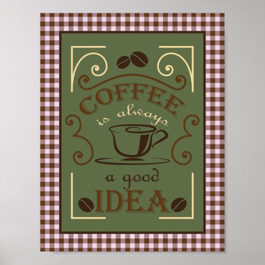Coffee is always a good idea design ポスター (正面)