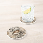 Coffee Is Always a Good Idea Rustic Café Decor コースター (側面)