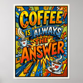 coffee is always the answer ポスター (正面)