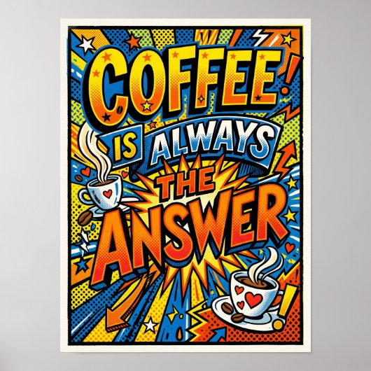 coffee is always the answer ポスター (正面)
