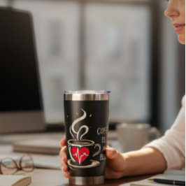 Coffee Is In My Blood 保温保冷タンブラー