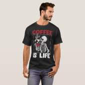 Coffee Is Love Scary Pirates Skull Women  Pirates  Tシャツ (正面フル)