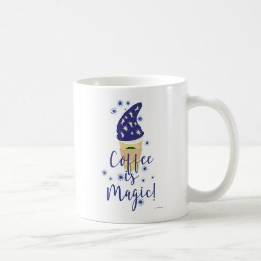 Coffee Is Magic Mocha Wizard Cartoon Slogan Mug コーヒーマグカップ (右)