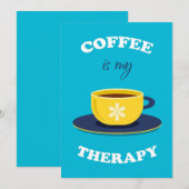 Coffee Is Myセラピー招待状カード 招待状 (正面/裏面)