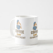 Coffee Is My Commitment – Funny Nurse Coffee Mug コーヒーマグカップ (正面左)