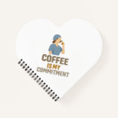 Coffee Is My Commitment Nurse Spiral Notebook  ノートブック (正面)