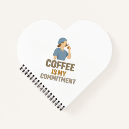 Coffee Is My Commitment Nurse Spiral Notebook  ノートブック