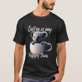 Coffee Is My Happy Juice Koala Tシャツ (正面)