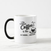 Coffee Is My Love Language – コーヒー愛好家の名言 モーフィングマグカップ (左)