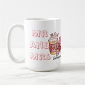 Coffee is My Love Language Couple Mr and Mrs Funky コーヒーマグカップ (左)