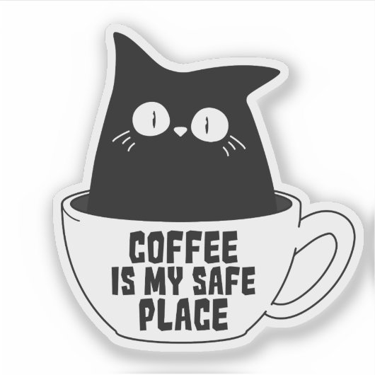 Coffee Is My Safe Place シール (正面)