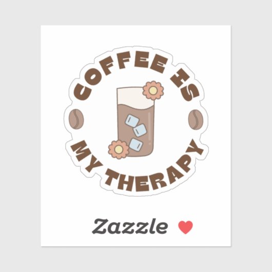 Coffee is My Therapy Retro シール (シート)