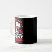 Coffee Is My Valentine Skeleton Valentine Funny Co コーヒーマグカップ (正面左)