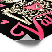 Coffee Is My Valentine Skeleton Valentine Funny Co ポスター (角)