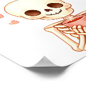 Coffee Is My Valentine Skeleton Valentines Day Cof ポスター (角)