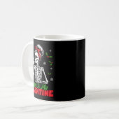 Coffee Is My Valentine Skeleton Women Christmas Fu コーヒーマグカップ (正面左)