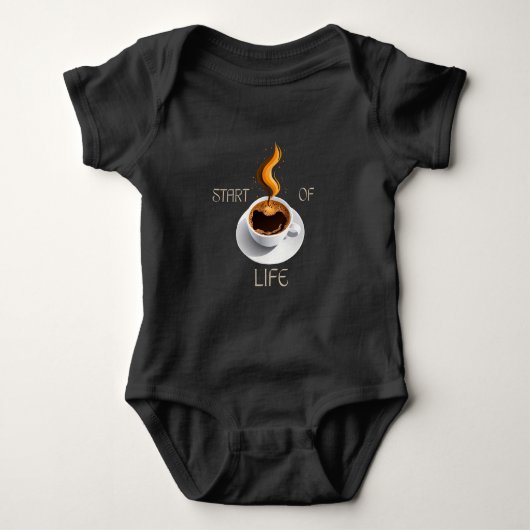 Coffee is Start of Life ベビーボディスーツ (正面)