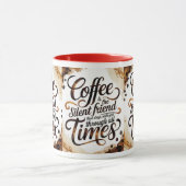 Coffee is the 静か Friend - やる気を起こさせる Coffee マグカップ (中央)