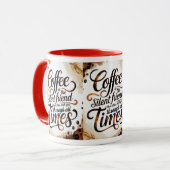 Coffee is the 静か Friend - やる気を起こさせる Coffee マグカップ (正面左)