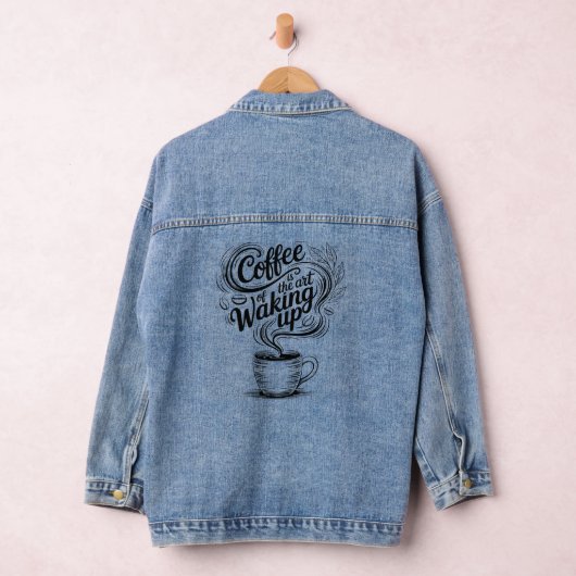 Coffee is the art of waking up デニムジャケット (ハンガー)
