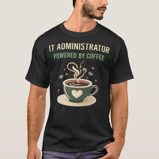 Coffee IT管理者による支援 Tシャツ (正面)
