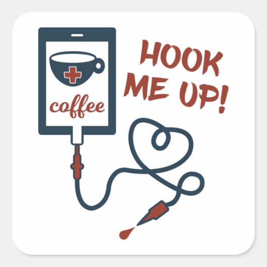 COFFEE IV SHIRT – ステッおもしろいカー スクエアシール (正面)