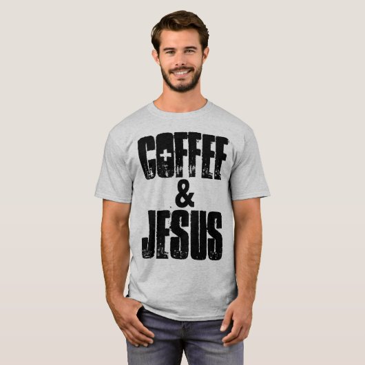 COFFEE & JESUS、クリスチャンTシャツ Tシャツ (正面フル)