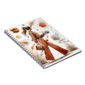 Coffee Journalを使ったファッショナブルな少女 ノートブック (右側)