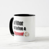 Coffee & Judgment Mug – Funny Sass Gift マグカップ (正面左)