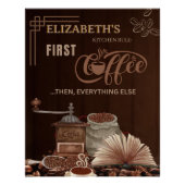 Coffee Kitchen Custom Decor  ポスター (正面)