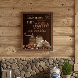 Coffee Kitchen Custom Decor  ポスター