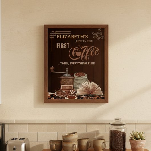 Coffee Kitchen Custom Decor  ポスター