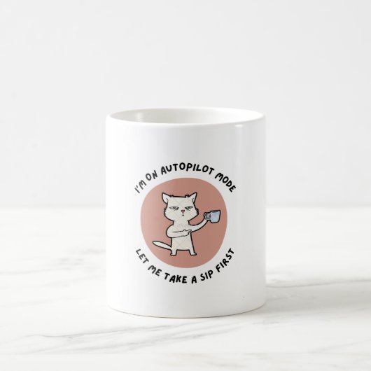 Coffee & Kitten Quote Mug コーヒーマグカップ (中央)