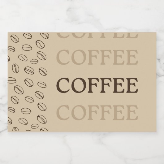 Coffee Label – Retro Coffee Beans フードラベル (シングルラベル)