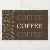 Coffee Label – Retro Coffee Beans フードラベル (シングルラベル)