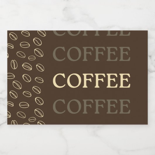 Coffee Label – Retro Coffee Beans フードラベル (シングルラベル)
