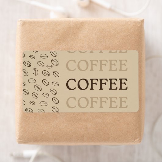 Coffee Label – Retro Coffee Beans ラベル (インサイチュ)