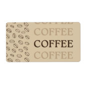 Coffee Label – Retro Coffee Beans ラベル (正面)