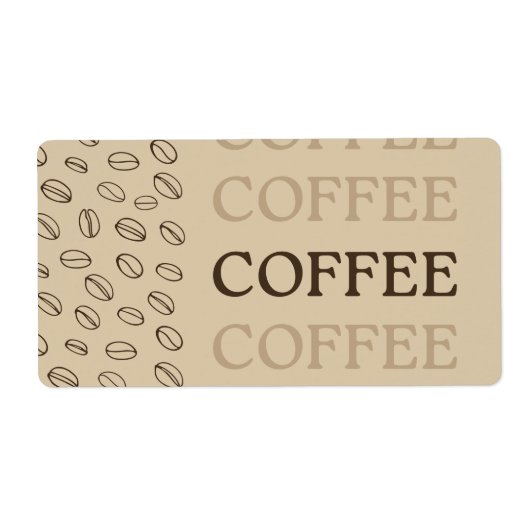 Coffee Label – Retro Coffee Beans ラベル (正面)