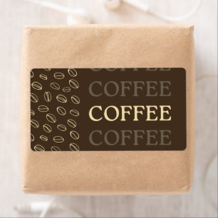 Coffee Label – Retro Coffee Beans ラベル