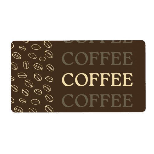 Coffee Label – Retro Coffee Beans ラベル (正面)