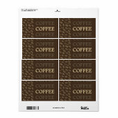 Coffee Label – Retro Coffee Beans ラベル (フルシート)