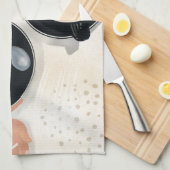 Coffee Latte Cups Kitchen Towels キッチンタオル (四つ折り)