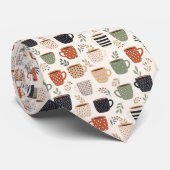 Coffee Latte Lovers Custom Necktie ネクタイ (ロール)