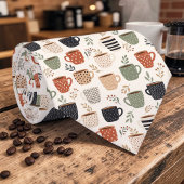 Coffee Latte Lovers Custom Necktie ネクタイ