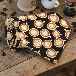 Coffee Latte Lovers Custom Necktie ネクタイ