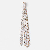 Coffee Latte Lovers Custom Necktie ネクタイ (裏面)