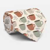 Coffee Latte Lovers Custom Necktie ネクタイ (ロール)