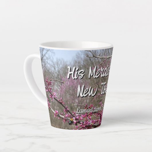 Coffee Latte Mug  His Mercies are New Today  カフェラテマグ (左アングル)