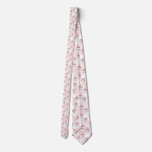 Coffee Latte Pink Custom Necktie ネクタイ (裏面)